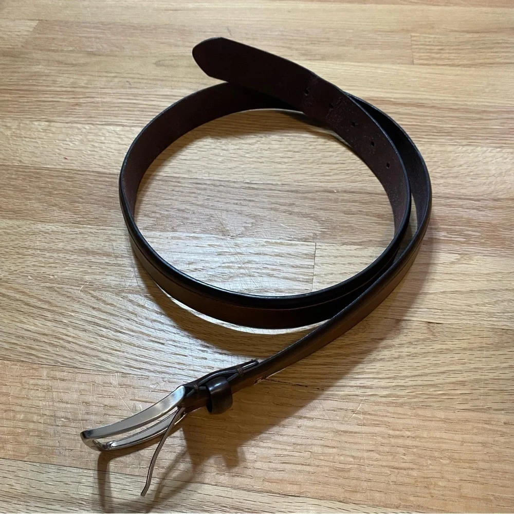 Tommy Hilfiger Leather Brown Belt 34 Waist Men’s